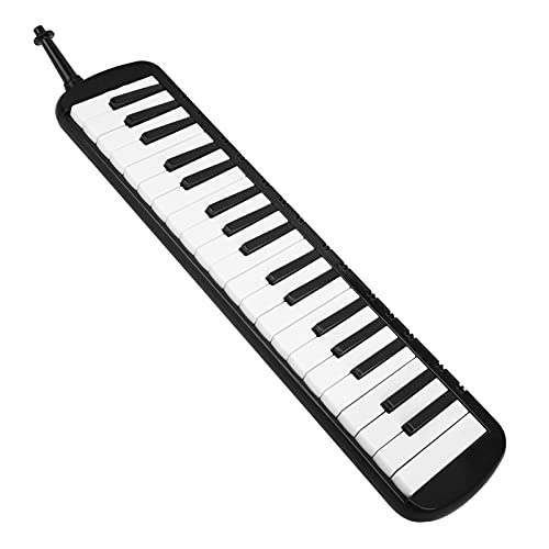 Eujgoov Melodica Piano, 37 Tasten Tragbares Melodica Musikinstrument mit Mundstück, Blasrohr und Tragetasche(Schwarz) von Eujgoov
