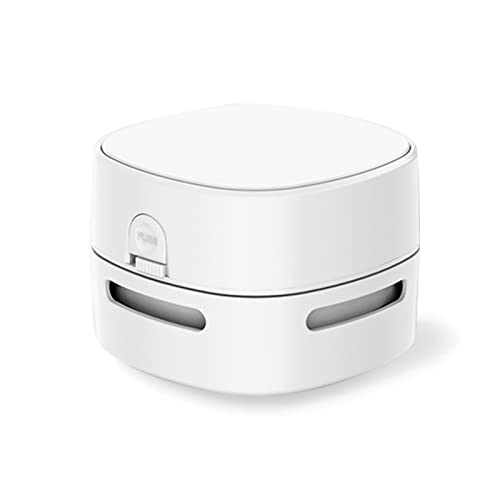 Eujgoov Mini-Schreibtisch-Staubsauger mit USB-Ventilator, Tragbare Kabellose Tisch-Staubs Auger, Starke Saugkraft, für -Schulauto (2xaa Stromversorgung) von Eujgoov