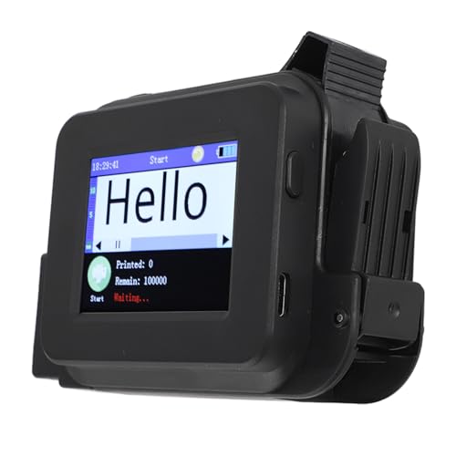 Eujgoov Mini -Taschendrucker mit Verstellbarem Tintenstrahl -Tintenhoch -Tinte für den Drucker -Barcode -Text, Handkodierer für die Geschäftsbüro (Black) von Eujgoov