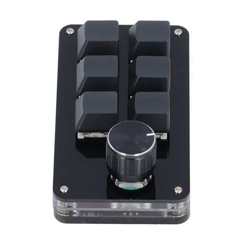 Eujgoov Mini-mechanische Gaming-Tastatur, 6 Tasten, 1 Programmier-Makropad mit Ergonomischem Design, Breite Anwendung für Büro und Gaming Eujgoov Mini-mechanische Gaming-Tastatur, 6 Tasten, 1 Programmier-Makropad mit Ergonomischem Design, Breite Anwendung für Büro und Gaming von Eujgoov