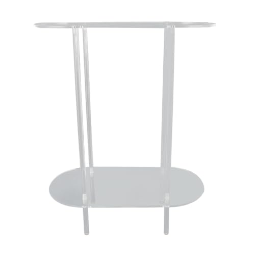Eujgoov Moderner Klarer Acryl -Ende Tabelle 2 Tier Oval Abnehmbarer Nachttisch für Wohnzimmer Schlafzimmer, Easy Assembly Couchtisch Set Eujgoov Moderner Klarer Acryl -Ende Tabelle 2 Tier Oval Abnehmbarer Nachttisch für Wohnzimmer Schlafzimmer, Easy Assembly Couchtisch Set von Eujgoov