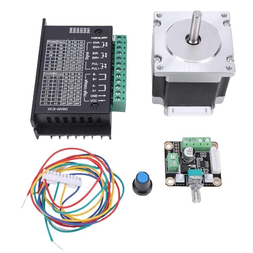 Eujgoov NEMA23 Stepper Motor Triver Kit Legierung Stahl Stahl -Legal -Legierung ABS TB6600 32 Mikrosteps 6 Auswahlbare Modi für Mittelgroße Automatisierungsaufgaben von Eujgoov