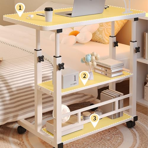 Eujgoov Nachttisch Variabler Höhe mit Rädern Großer Desktop -Speicherplatz Multifunktionaler Laptop -Schreibtisch für Schlafzimmerbüro Eujgoov Nachttisch Variabler Höhe mit Rädern Großer Desktop -Speicherplatz Multifunktionaler Laptop -Schreibtisch für Schlafzimmerbüro von Eujgoov