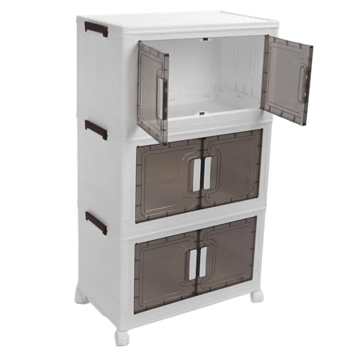 Eujgoov PP PET PET PAINSAUSBEBENSBRACHT FALTBLICH EINFACHE Montage Schlafzimmer Wohnzimmer, 2 Packräder Anwendbare Szene: Medikamente, Snacks (Mittel 3-stöckig) von Eujgoov