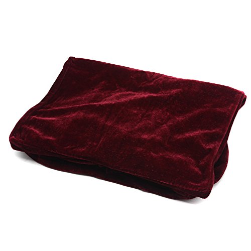 Eujgoov Pleuche Cover 55 * 35 cm, Klavierhocker -Stuhlabdeckung, Dekoriert mit Makrame, Universal Beautiful with Pleuche, für Klavier -Single -Stuhl (Black) (Rot) von Eujgoov