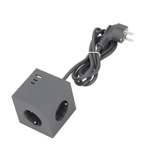 Eujgoov Power Strip Cube Compact Multiplug Desktop USB C PD20W 3AC Outlet für Office Home PC 3680W Weiß von Eujgoov