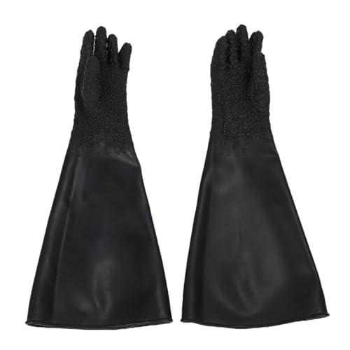 Eujgoov Sandblastenhandschuhe mit Partikeln, 1 Paar Latex -Arbeitshandschuhen für Schleifschrank, 65 Cm Vielseitige Anwendung von Eujgoov