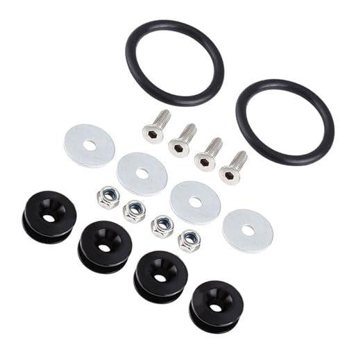 Eujgoov Schnellfreisetzungs -Aluminium -Legierungs Stoßfänger Waschmaschinen Kit mit Fahrzeugbumper, Stark und Langlebig, für Stoßstangen, Kofferraumdeckel (BLACK) von Eujgoov