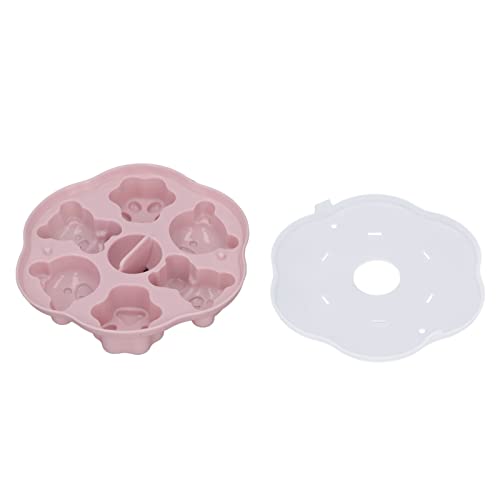 Eujgoov Silikon -Gelee -Form, Süßer Bär und Katzenform Jello Form Zum Backen, mit Deckel für Schokoladenkeks Pudding Jello Gummi Kuchen (PINK) von Eujgoov