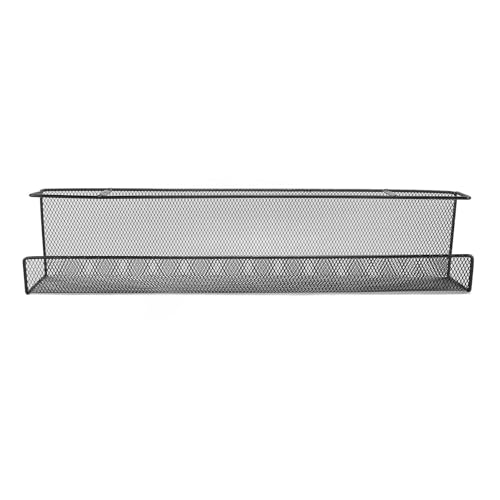 Eujgoov Unter Tischpower Strip Management Korb Traaceless Monting Storage Regal für Home Office Schwarz (kleine Größe) von Eujgoov