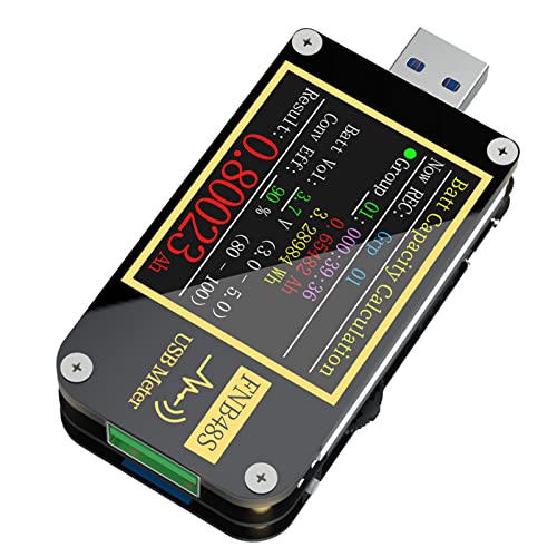 FNB48 USB 9-poliger Spannungsmesser, USB-Spannungsmesser, Leistungsmesser für Multifunktionalen Schnellladetester (FNB48 mit Bluetooth) von Eujgoov