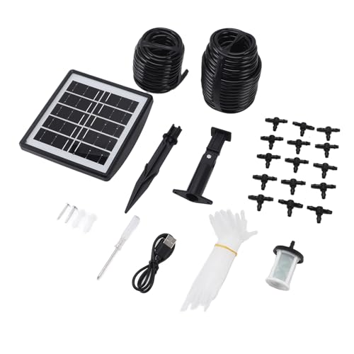 Langlebiges Solar -Bewässerungssystem Easy Watering Kit für Balkongärten Terrassen Gewächshäuser ABS, PVC von Eujgoov