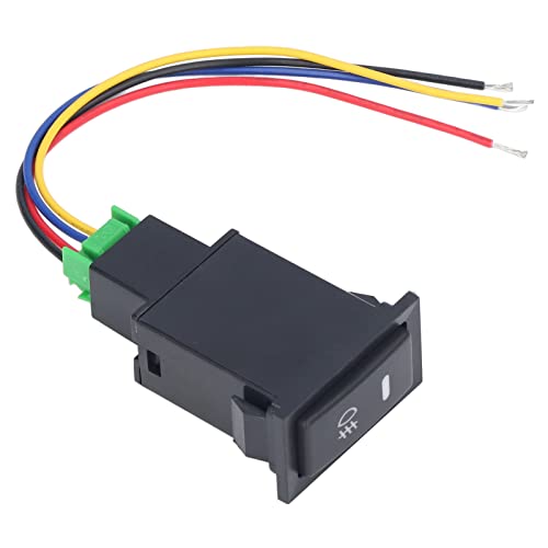 Nebelscheinwerferschalter TS-08 5-poliger Nebelscheinwerfer-Druckschalter 3A 12V Ein-/Aus-Lichtschalter Ersatz für Auto von Eujgoov