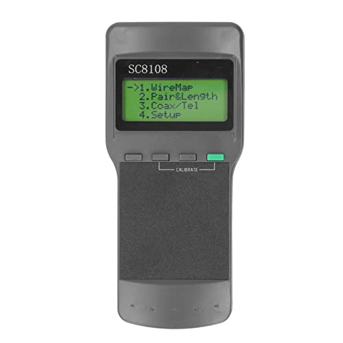 Netzwerk-Kabeltester SC8108 Netzwerkkabel-Messgerät, Drahttestgerät mit Tonaufforderungsfunktion für 5E 6E-Koaxialkabel und Telefonleitungen von Eujgoov