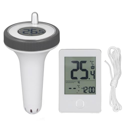 Schwimmendes Thermometer, Wassertemperatur Thermometer,Innenbereich: 0°C~50°C, Außen: -40℃~70℃, IP67 Wasserdichtes Drahtloses Thermometer für Pools Aquarium Schwimmendes Thermometer, Wassertemperatur Thermometer,Innenbereich: 0°C~50°C, Außen: -40℃~70℃, IP67 Wasserdichtes Drahtloses Thermometer für Pools Aquarium von Eujgoov
