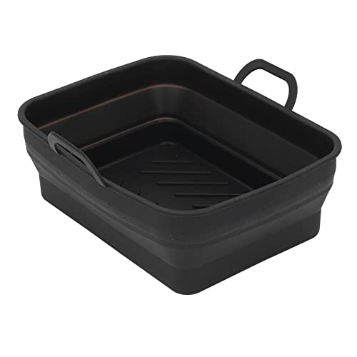 Silikon -Frittyer -Topf Resumable Silicon Fryer Liner, Silikonluftkocher Topf Silikon Frittyer Pot Fritteuse Liner Angehobene Linien Nicht Stock (Kieselgel) von Eujgoov