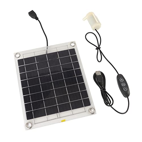Solar-Wasserpumpen-Set, Monokristallines Silizium-Solarpanel-Pumpen-Set, Doppelseitiges Monokristallines Silizium-Solarpanel, 5V, 3W von Eujgoov