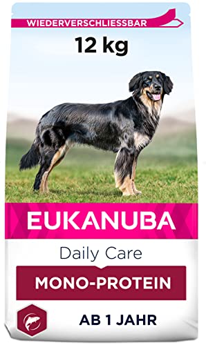 Eukanuba Daily Care Mono-Protein Hundefutter - Trockenfutter mit nur Lachs als tierischem Protein, allergenarme Rezeptur, 12 kg von Eukanuba