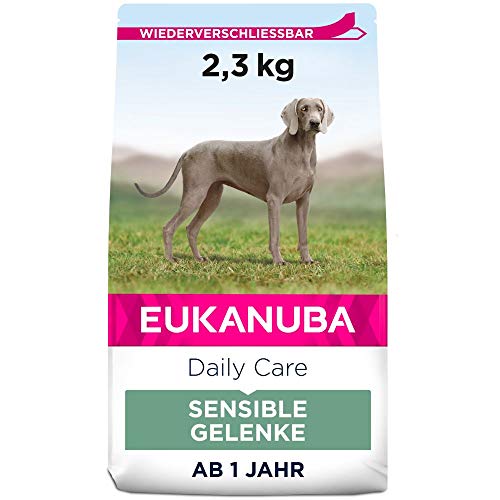 Eukanuba Daily Care Sensitive Joints Hundefutter - Trockenfutter für Hunde mit Gelenkbeschwerden - Spezialfutter geeignet für alle ausgewachsenen Rassen, 2,3 kg von Eukanuba