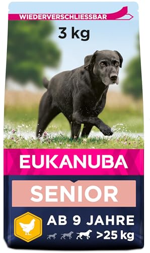 Eukanuba Hundefutter mit frischem Huhn für große Rassen, Premium Trockenfutter für Senior Hunde, 3 kg Eukanuba Hundefutter mit frischem Huhn für große Rassen, Premium Trockenfutter für Senior Hunde, 3 kg von Eukanuba