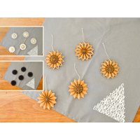 5Er - Set Papierstern Dekoration Weihnachten/Weiß, Schwarz Oder Braun Verschiedene Muster Stern Zum Aufhängen Weihnachtsdeko von EukolieHandmade