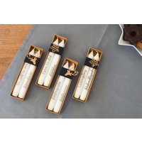 Weihnachtskerzen Geschenkset Handbedruckte Stabkerzen Mit Spruch | 2Er Set in Verschiedene Varianten von EukolieHandmade