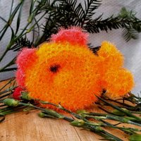 Häkel Spülschwamm Fisch Orange - Handgemachte Umweltfreundliche Küchen Deko Wiederverwendbarer Schwamm Zero Waste Geschenkidee Putzen Häkel Spülschwamm Fisch Orange - Handgemachte Umweltfreundliche Küchen Deko Wiederverwendbarer Schwamm Zero Waste Geschenkidee Putzen von EulaliasWelt