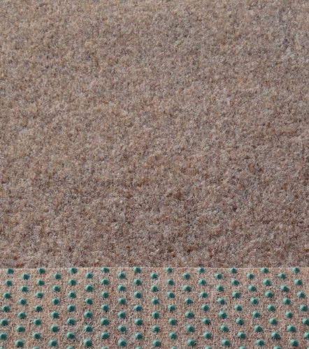 Kunstrasen Rasenteppich mit Noppen 133/200/400 cm Breite angenehm weich Farbe: beige - braun von Eulberg