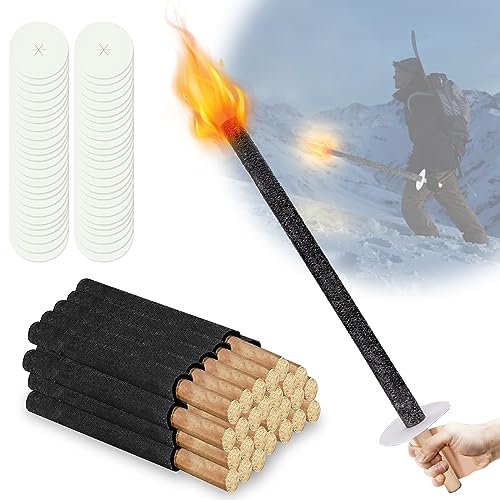 Eulenke 10 Stück 720mm Wachsfackeln 90-100 min Gartenfackel aus Wachs mit Handschutz & Langem Griff Fackeln für Draußen Kinder Erwachsene Fackelwanderung Garten Weihnachten St. Martin Lagerfeuer Party von Eulenke