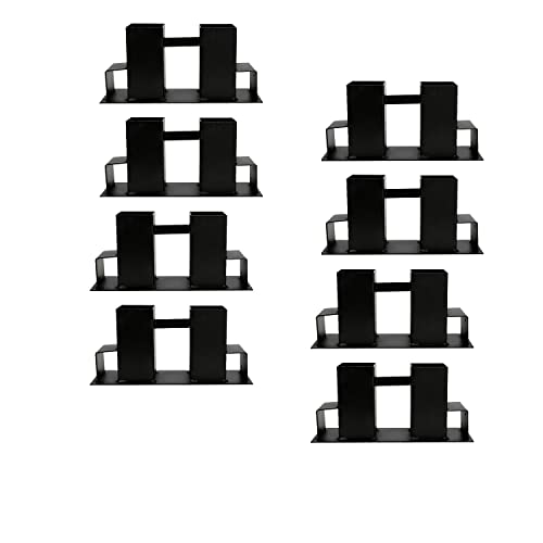 Eulenke 8 Stück Holzstapelhilfe - Stabile Verstellbarer holzunterstand - Schwarz brennholzregal außen - Holzstapelhalter - kaminholzregal - Kaminholz - Brennholz Für Innen und Außenbereich von Eulenke