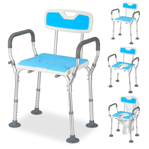 Eulenke Duschstuhl | 3-in-1 Toilettensitz | Duschhocker 135KG belastbar | Rahmen erhöhter Badewannen Einstiegshilfe | Badewannensitz mit Armlehne und Rückenlehne | Badhocker für Behinderte Und Ältere Eulenke Duschstuhl | 3-in-1 Toilettensitz | Duschhocker 135KG belastbar | Rahmen erhöhter Badewannen Einstiegshilfe | Badewannensitz mit Armlehne und Rückenlehne | Badhocker für Behinderte Und Ältere von Eulenke