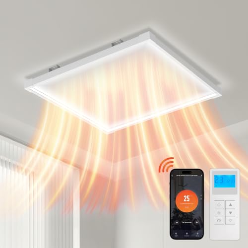 Eulenke Infrarotheizung Deckenmontage, Infrarotheizung mit Thermostat 360W, Infrarot Deckenheizung mit Überhitzungsschutz, Elektroheizung Heizplatte Heizkörper, mit Fernbedienung, LED Energiesparend Eulenke Infrarotheizung Deckenmontage, Infrarotheizung mit Thermostat 360W, Infrarot Deckenheizung mit Überhitzungsschutz, Elektroheizung Heizplatte Heizkörper, mit Fernbedienung, LED Energiesparend von Eulenke