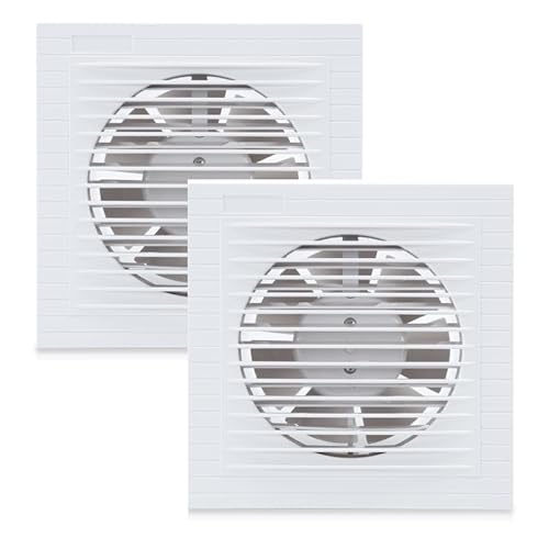 Eulenke Wandventilator mit 100 mm Abluftventilator Durchmesser Abluftventilator Steuerung ausgestattet Luftdurchsatz und geringem Geräuschpegel Wandmontage Leiser Rücklaufklappe geeignet für Bäder von Eulenke