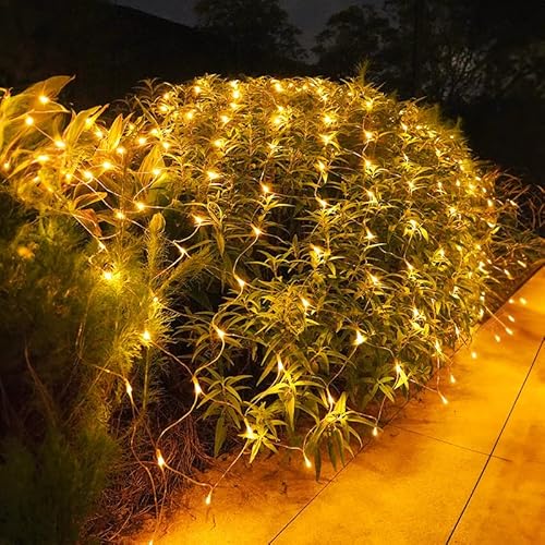 Eulenke lichternetz außen & innen 2x2m, 200 LEDs Warmweiß lichternetz mit 8 Modi + Memory-Funktion, IP44, zur Dekoration von Balkonen, Gärten und Häusern verwendet werden Eulenke lichternetz außen & innen 2x2m, 200 LEDs Warmweiß lichternetz mit 8 Modi + Memory-Funktion, IP44, zur Dekoration von Balkonen, Gärten und Häusern verwendet werden von Eulenke