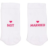Limited Edition Socken Not Married weiß Größe 39-42 von Eulenschnitt