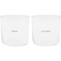 Trinkglas Set Papa & Kleines von Eulenschnitt