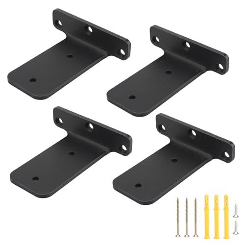 4-teilige Regalhalterung mit Schrauben eingedickt unsichtbare Traghalterung Wandhalterung Griffhalterung Griffhalterung beidseitig verfügbare Halterungen mit (100 mm) von Euleryoo