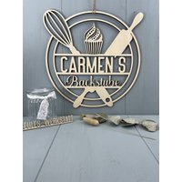Backstube Bäckerei Hobbybäcker Backen Schild Holz - 000108 von EulesWerkstatt