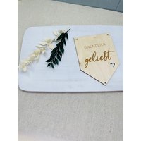 Unendlich Geliebt Holzschild - 000213 von EulesWerkstatt