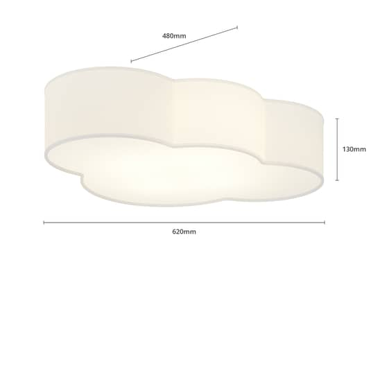 B-Ware Euluna Deckenlampe Deckenlampe Lampe Leuchte Wohnzimmer Cloud Textil 62cm Weiß B-Ware Euluna Deckenlampe Deckenlampe Lampe Leuchte Wohnzimmer Cloud Textil 62cm Weiß von Euluna