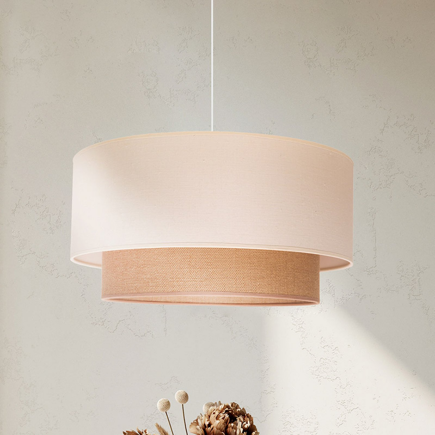 B-Ware Euluna Hängeleuchte Boho Hängeleuchte Lampe Leuchte Doppelschirm Ecru Jute Braun B-Ware Euluna Hängeleuchte Boho Hängeleuchte Lampe Leuchte Doppelschirm Ecru Jute Braun von Euluna