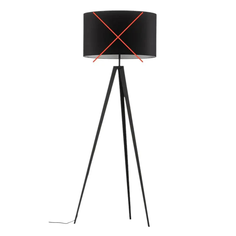 B-Ware Euluna Stehleuchte Tago Dreibein Lampe Schwarz Silber Wohnzimmer Siehe Text/Foto von Euluna