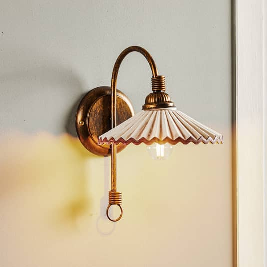 B-Ware Euluna Wandleuchte Rosina Wandlampe Lampe Leuchte Keramikschirm Ip20 Bronze Rosa B-Ware Euluna Wandleuchte Rosina Wandlampe Lampe Leuchte Keramikschirm Ip20 Bronze Rosa von Euluna