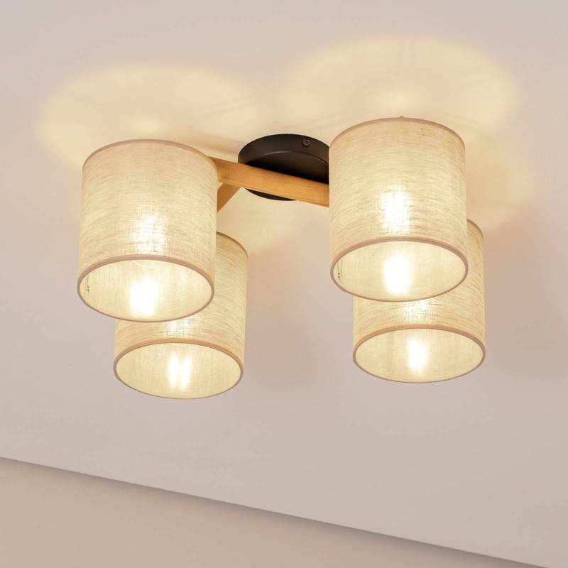 Deckenlampe Deva, vierflammig, Textil von TK Lighting