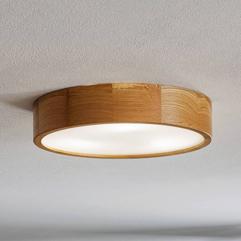 Deckenleuchte Cleo DR375, IP20, Sensor, Ø 38 cm, Eichenholz von TEMAR LIGHTING