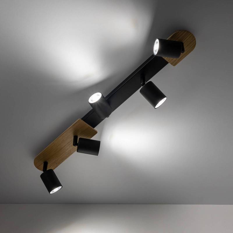 Deckenspot Cover Wood, fünfflammig von TK Lighting
