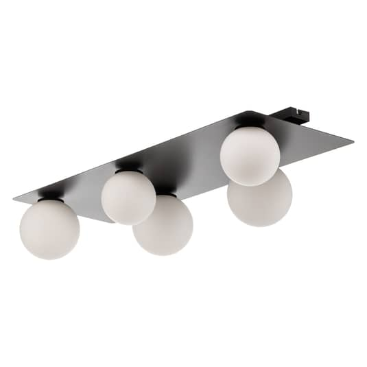 Euluna Deckenlampe Firn Deckenlampe Deckenlicht G9 Eckig Fünfflammig Schwarz B-Ware von Euluna