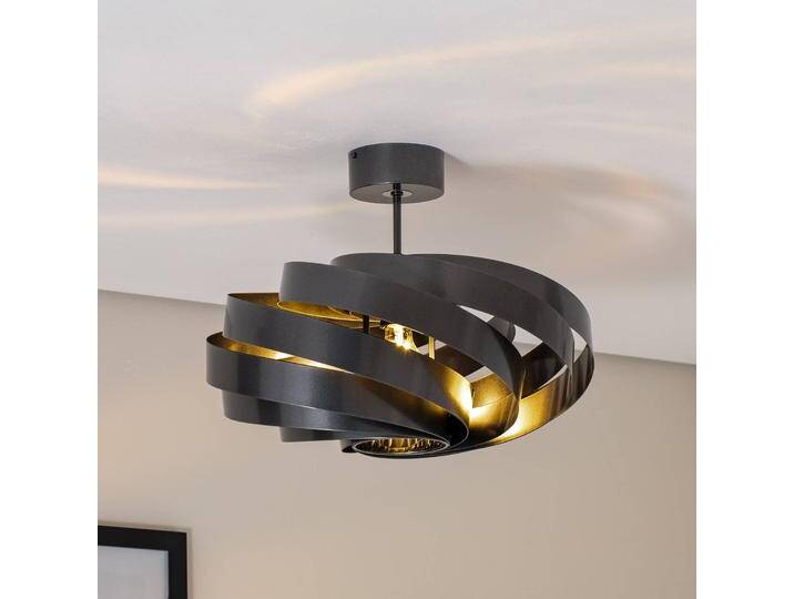 Deckenlampe Vento Euluna, dimmbar, schwarz, für Wohn- / Esszimmer, Metall, Modern, Deckenlampe von Euluna