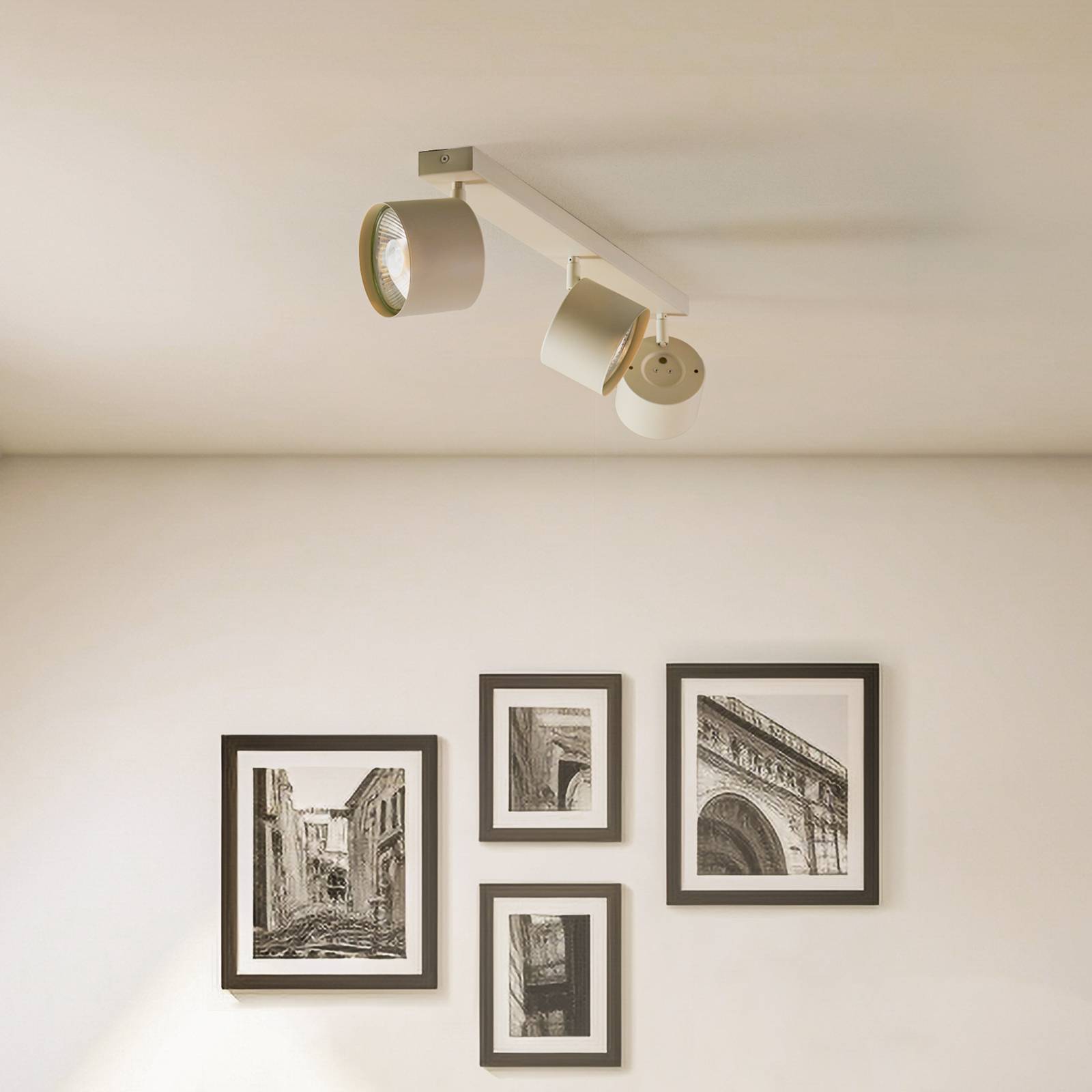 Deckenspot Chloe verstellbar dreiflammig, beige von Argon