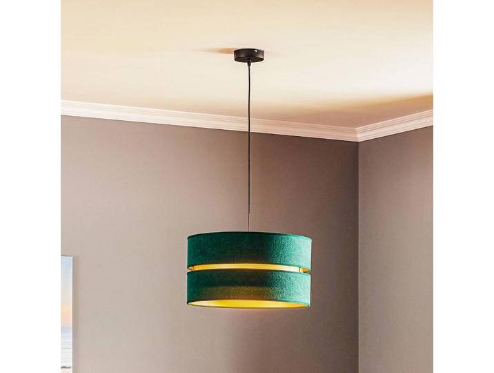 Euluna Duo Hängeleuchte grün/gold Ø40cm 1-flammig für Wohn & Esszimmer - Modern - Textil von Euluna